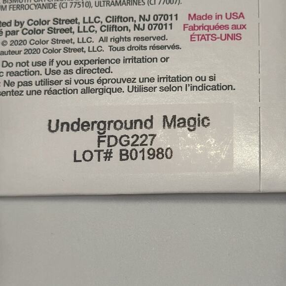 NWT Color Street "Underground Magic" Glitter Nail Strips Silver Black - Picture 4 of 4